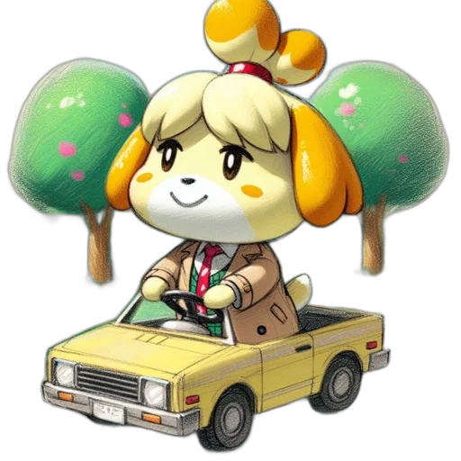 car, staff, hat, animal transparent PNG cut-out