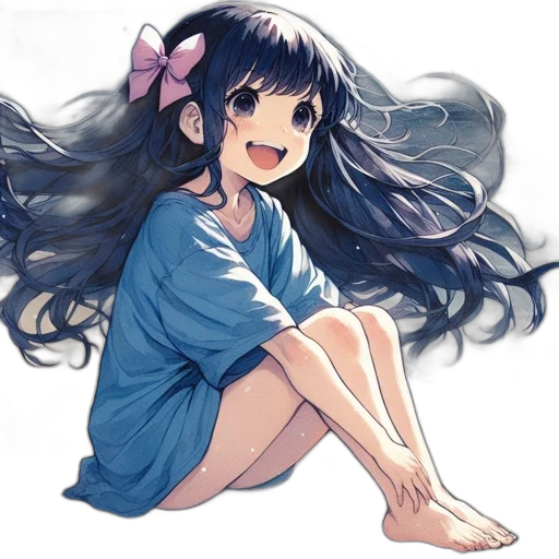 dress, hair, creature, face transparent PNG cut-out