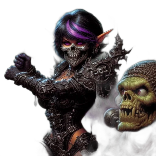 fantasy art, concept art, comic book art, pixel art transparent PNG cut-out
