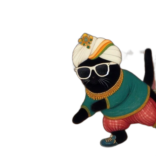 animal, staff, jacket, hat transparent PNG cut-out