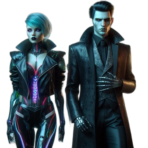 jacket, cyberpunk, concept art, comic book art transparent PNG cut-out