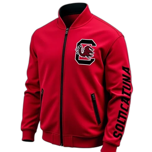 jacket, red, black, design transparent PNG cut-out