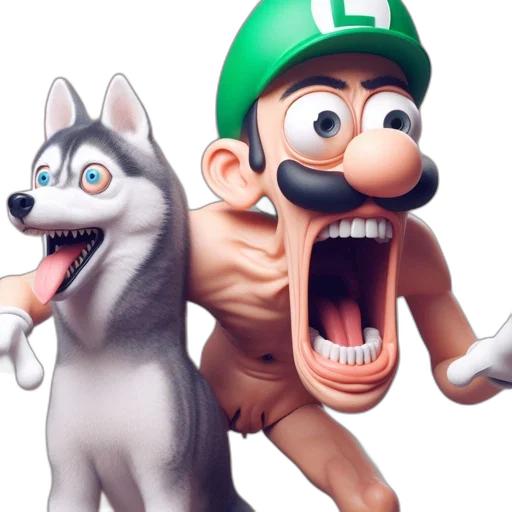 animal, creature, mask, 3d render transparent PNG cut-out