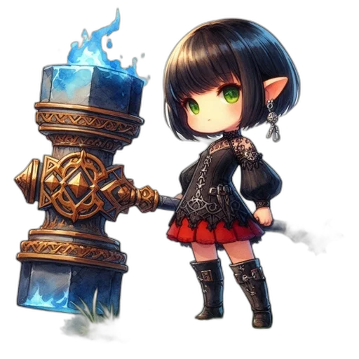staff, weapon, sword, fantasy art transparent PNG cut-out