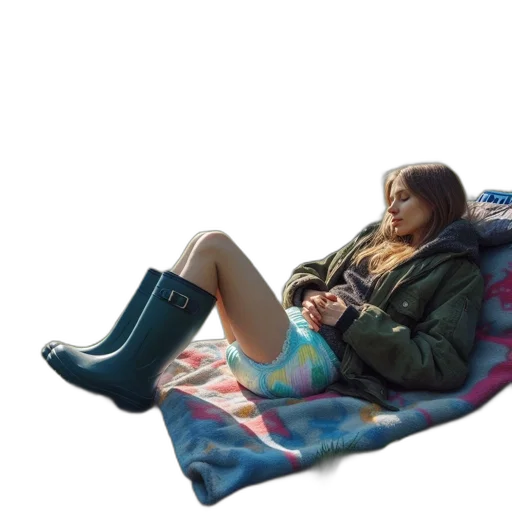shoes, jacket, umbrella, creature transparent PNG cut-out
