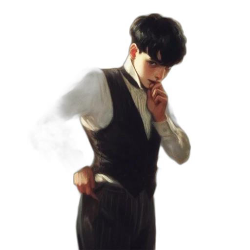 staff, face, concept art, photorealistic transparent PNG cut-out