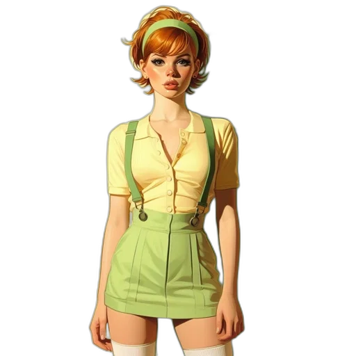 dress, staff, 3d render, concept art transparent PNG cut-out