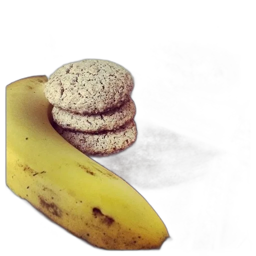 food, photorealistic, banana, cookies transparent PNG cut-out
