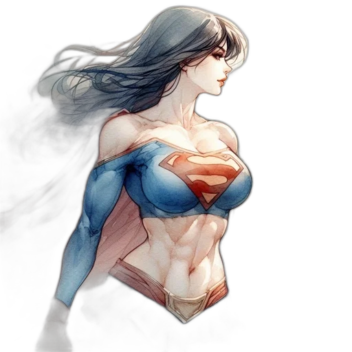 dress, comic book art, concept art, watercolor transparent PNG cut-out