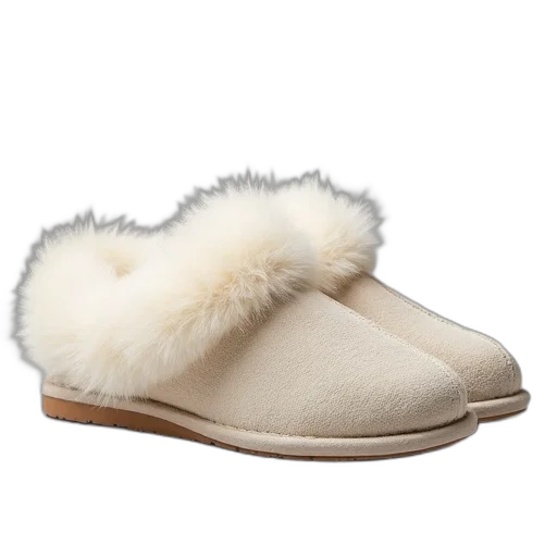 shoes, tory, slippers, fur transparent PNG cut-out