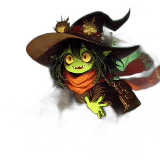 hat, staff, mask, dragon transparent PNG cut-out