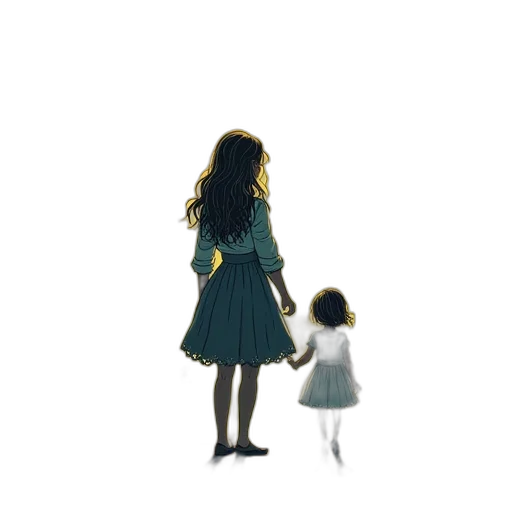 dress, umbrella, concept art, watercolor transparent PNG cut-out