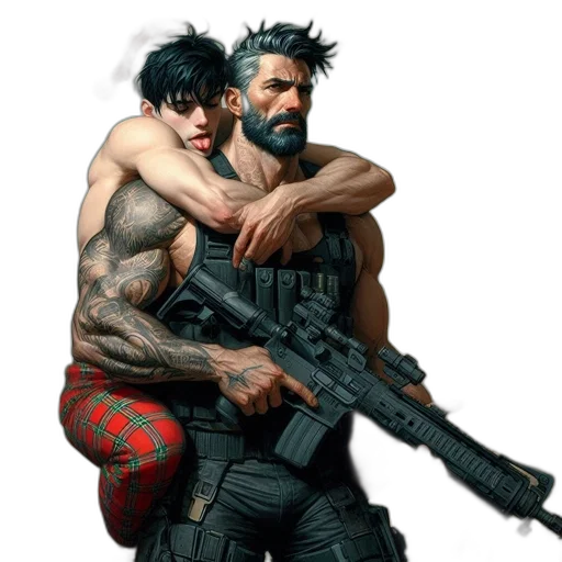 weapon, cyberpunk, comic book art, concept art transparent PNG cut-out