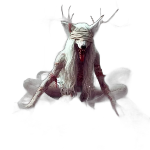 creature, dragon, mask, staff transparent PNG cut-out