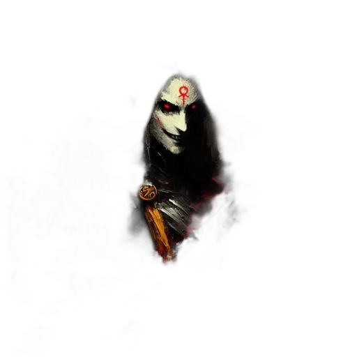 mask, creature, staff, face transparent PNG cut-out