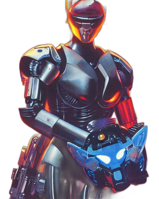 robot, weapon, concept art, cyberpunk transparent PNG cut-out