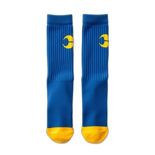 pair, blue, socks, yellow transparent PNG cut-out
