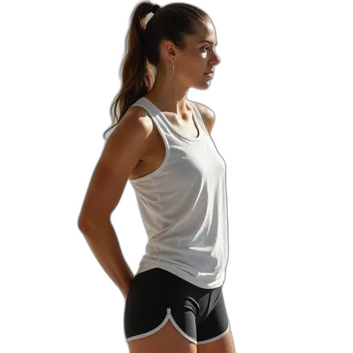 women, clean, performance, tee transparent PNG cut-out