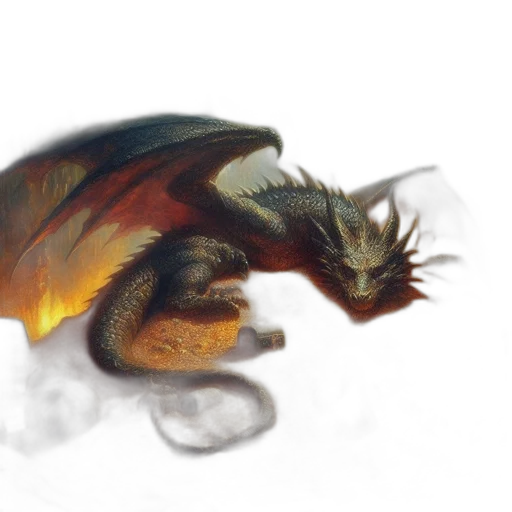 dragon, creature, animal, fantasy art transparent PNG cut-out