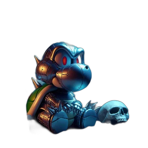 dragon, robot, weapon, staff transparent PNG cut-out