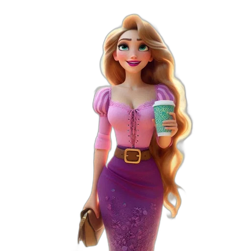 dress, 3d render, cartoon, animated transparent PNG cut-out