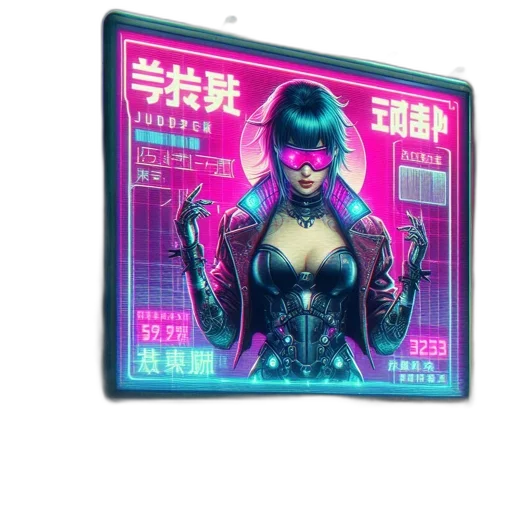 jacket, robot, weapon, cyberpunk transparent PNG cut-out