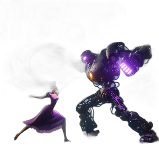 robot, weapon, sword, staff transparent PNG cut-out