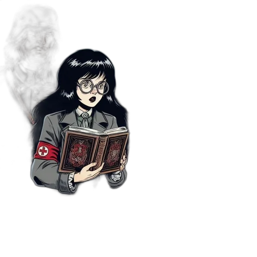 weapon, mask, face, comic book art transparent PNG cut-out