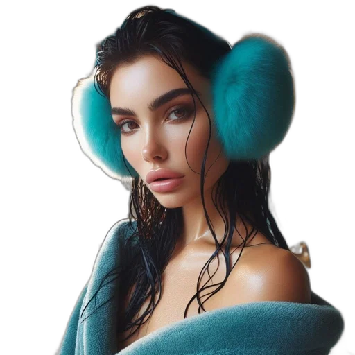 hat, umbrella, jacket, hair transparent PNG cut-out