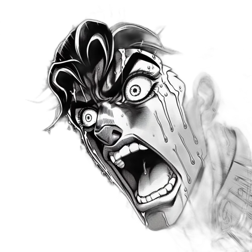 face, mask, creature, comic book art transparent PNG cut-out