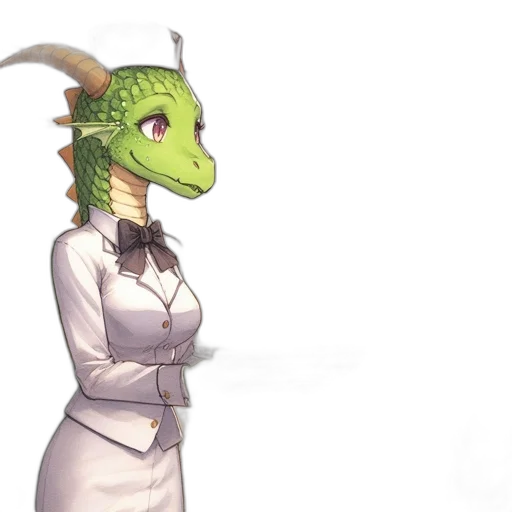 staff, dragon, dress, creature transparent PNG cut-out