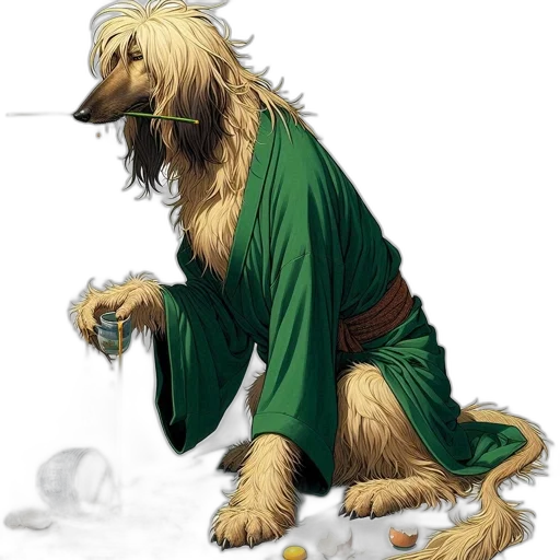 dragon, staff, creature, fantasy art transparent PNG cut-out