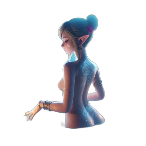 dress, robot, jewelry, staff transparent PNG cut-out