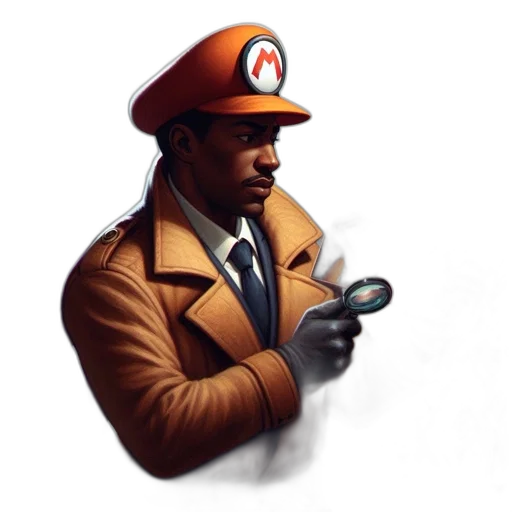 jacket, staff, hat, face transparent PNG cut-out