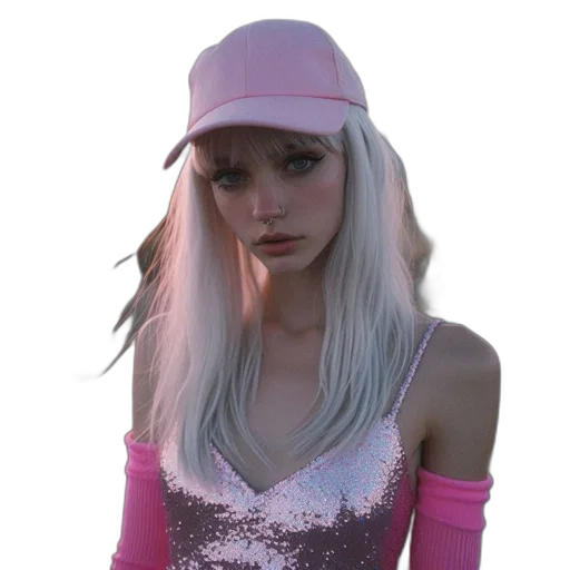 hat, jacket, face, dress transparent PNG cut-out