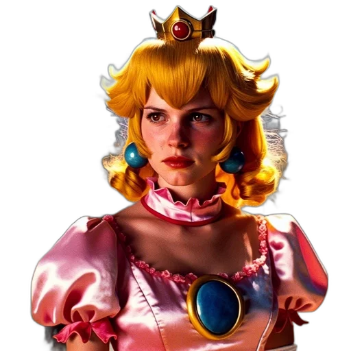 crown, dress, face, staff transparent PNG cut-out