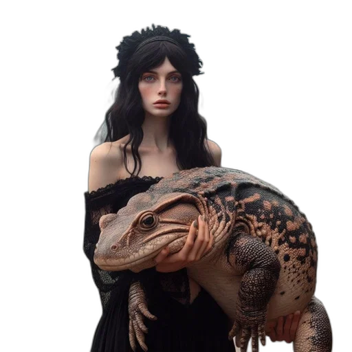 creature, dragon, animal, dress transparent PNG cut-out