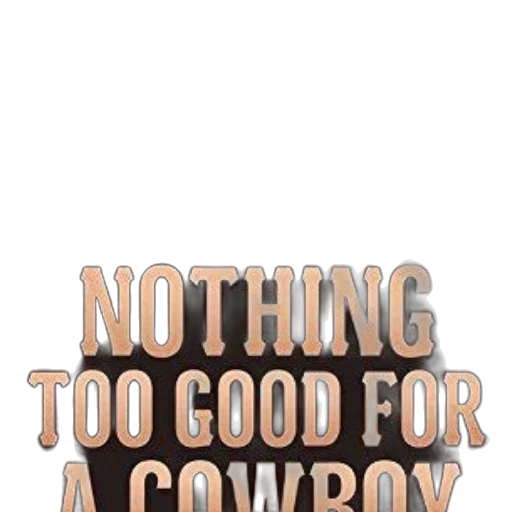 nothing, too, good, cowboy transparent PNG cut-out