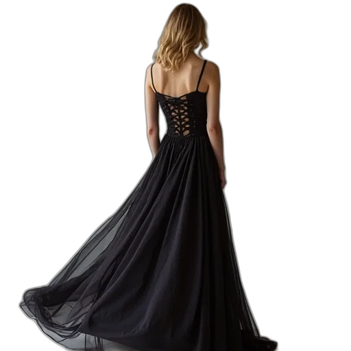 dress, dark, monochrome, lindsey transparent PNG cut-out