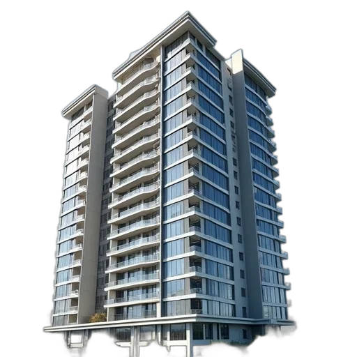 building, 3d render, photorealistic, concept art transparent PNG cut-out