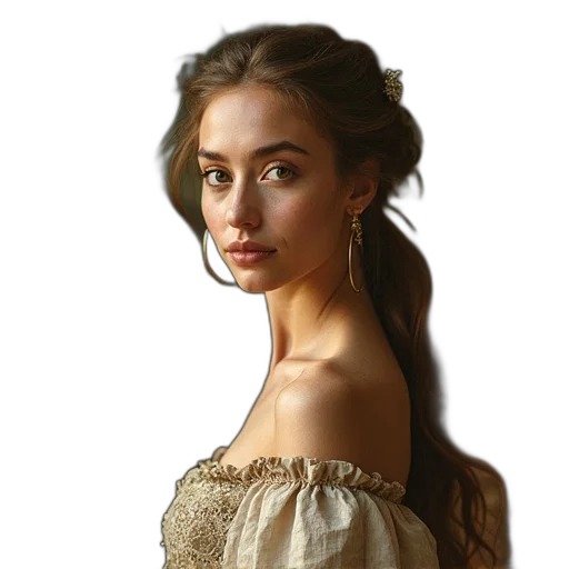 dress, face, crown, jewelry transparent PNG cut-out