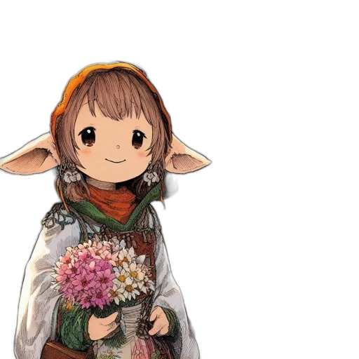 flower, staff, mask, face transparent PNG cut-out