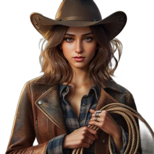 hat, jacket, hair, jewelry transparent PNG cut-out