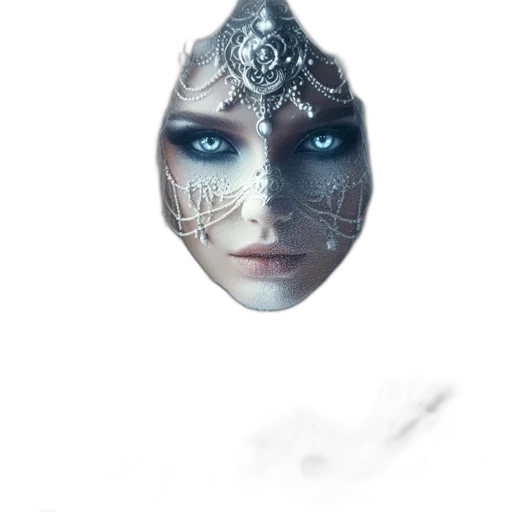 mask, face, crown, jewelry transparent PNG cut-out