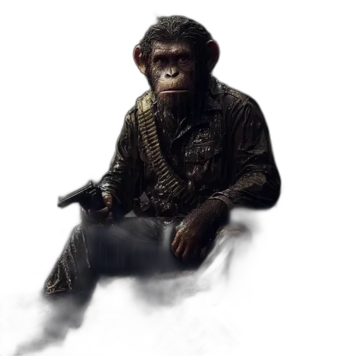 animal, creature, jacket, staff transparent PNG cut-out