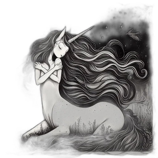 hair, dress, creature, fantasy art transparent PNG cut-out