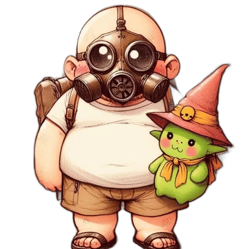 staff, mask, weapon, robot transparent PNG cut-out