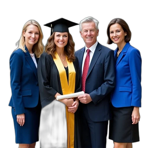 staff, group, four, people transparent PNG cut-out