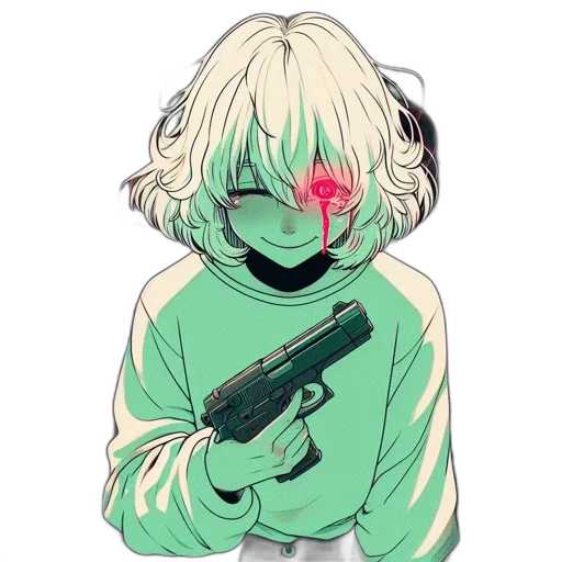 weapon, mask, jacket, face transparent PNG cut-out
