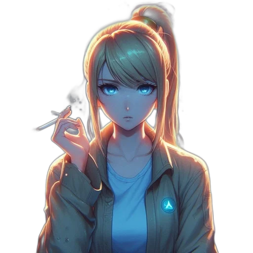 jacket, staff, face, weapon transparent PNG cut-out
